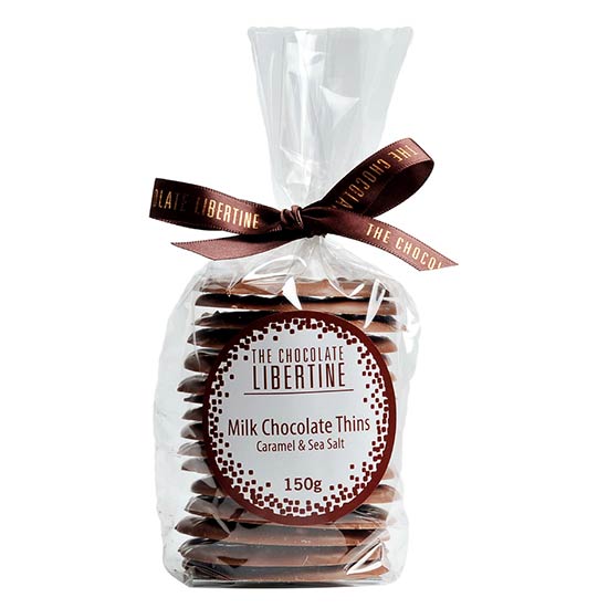 The Chocolate Libertine - Caramel & Sea Salt Milk Chocolate Thins